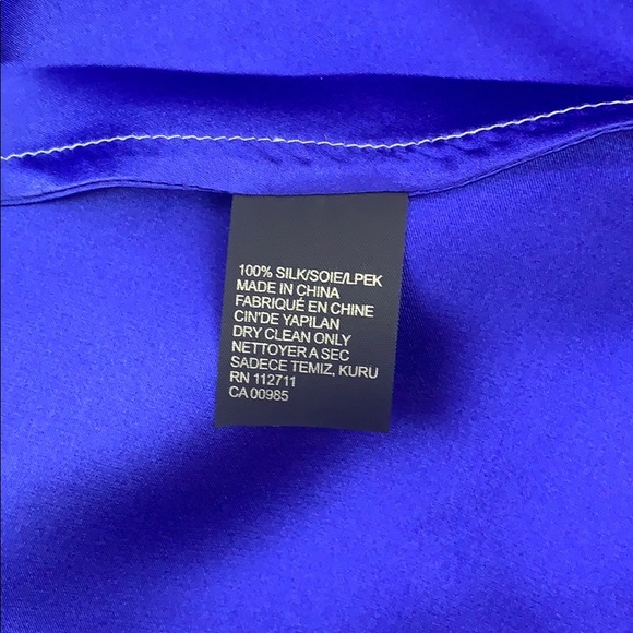 JAYGODFREY 💯% Silk Off-Shoulder Maxi, Lapis Blue Ombré, Size 10, NWT - Picture 8 of 8